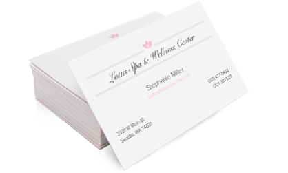 Custom business cards and free stamp from Vistaprint